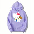 thumbnail image 1 of Hello Kitty Chandail à Capuchon Rouge pour Femmes, Hauts Printemps Automne 2024, Nouvelle Mode, Chandail à Enfiler pour Hommes, Dessin Animé, Anime, Couple, Chandail Surdimensionné, Vêtements ZR, 1 of 7