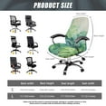 thumbnail image 7 of ZIATUBLES Modern Universal Rotating Chair Cover Machine Washable Stretch Spandex Fabric Office Chair Cover with Snap Button Stylish Furniture Protector Cover, L, Monstera, 7 of 7