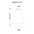 thumbnail image 3 of 5665P20-2-103-CWI Lighting-LED Chandeleir with White Finish, 3 of 3