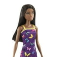 thumbnail image 3 of Barbie Fashion Doll with Black Hair Dressed in Colorful Butterfly Print Dress & Strappy Heels, 11 in, 3 of 7