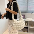 thumbnail image 2 of Bolso de mano tipo nube plisado, bolso de mano de gran capacidad, estilo nicho, bolso de burbujas, bolso de hombro informal para mujer, 2 of 6