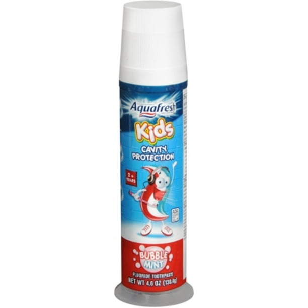 Aquafresh Kids Toothpaste Bubble Mint Pump 4.60 oz (Pack of 3)