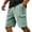 Light Green, variant on Mens Corduroy Shorts Casual Elastic Waistband Big and Tall Shorts Lightweight Work Short with Pockets
