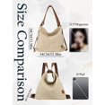 thumbnail image 7 of Sunyuer Women's Convertible Canvas Tote Bag, Large Capacity Multiway Shoulder Backpack, Adjustable Strap Hobo Handbag, Casual Versatile Crossbody Purse for Work Travel Daily Use, 7 of 7