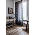 thumbnail image 2 of Boho Marble Window Curtain Panel with Tassels Striped Marble Print Country Style Cotton Linen Room Darkening Curtain Panel for Bedroom Living Room Rod Pocket Top, 2 of 7