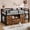Retro, variant on Einhomn Twin Size Metal Low Loft Bed with 8 Storage Drawers, Bookcase & Safety Guardrail, Under-Bed Play Space & Play Curtain, Pink