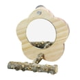 thumbnail image 2 of Espejo de pájaro con percha, juguetes de espejo para loros, jaula para mascotas, juguete para , , , , pinzones, Madera Salvador Espejo de pájaro con percha, 2 of 8