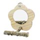 thumbnail image 1 of Espejo de madera para pájaros con perca, soporte para loros, mascota de Zulema Espejo de pájaro con percha, 1 of 8