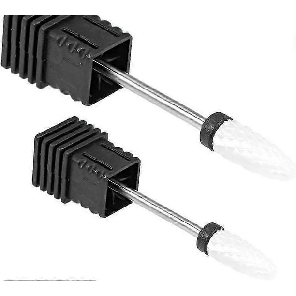 2pcs Ceramic Nail Drill Bits 3/32 Inch (Extra Coarse Grit) Electric Nails File