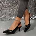 thumbnail image 3 of Xucatan Women's Slingback Kitten Heels, Pointed Toe Dressy Sandals with Ankle Strap, Low Heel Casual Evening Shoes, Versatile Solid Color Footwear for Daily Gift, 3 of 9