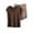 Brown, variant on Women's Modal Cotton Polyester Short Sleeve Loose Fit Sleepwear Set Casual Loungewear Shorts Pajamas M-2XL