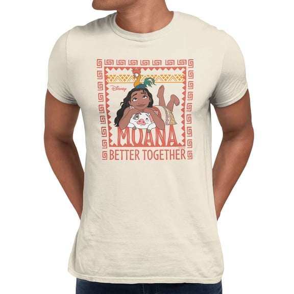 Disney Moana Better Together Frame Men's T Shirt (Natural, S-XXXL)