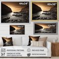 thumbnail image 4 of Designart "Monochrome Horizon Of A Rocky Beach IV" Coastal Ocean Canvas Art Print, 4 of 7