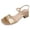 Gold, variant on Women's Classic Block Heels Ankle Strap Open Toe Sandals Backless Lightweight Pumps Evening Wedding Dress Shoes Brown Size 8