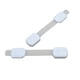 thumbnail image 2 of 4 Piezas Seguros para puertas y cajones bebé, para bebe Cerradura de Seguridad Fácil Instalación sin Taladro, Cerraduras de Seguridad Doble Cerrojo de Uso Múltiple, Blanco, 2 of 5