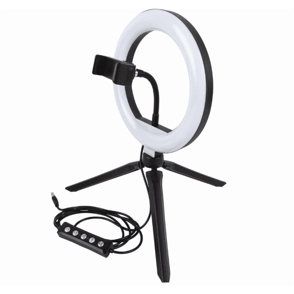 LED Ring Light 8-Inch Color-Changing, Dimmable with Adjustable Tripod Stand and Remote, Multi-Color Modes