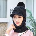thumbnail image 3 of Kiplyki Wholesale Women's Cold-proof Neck Protection One-piece Hat Warm Knitted Hat, 3 of 7
