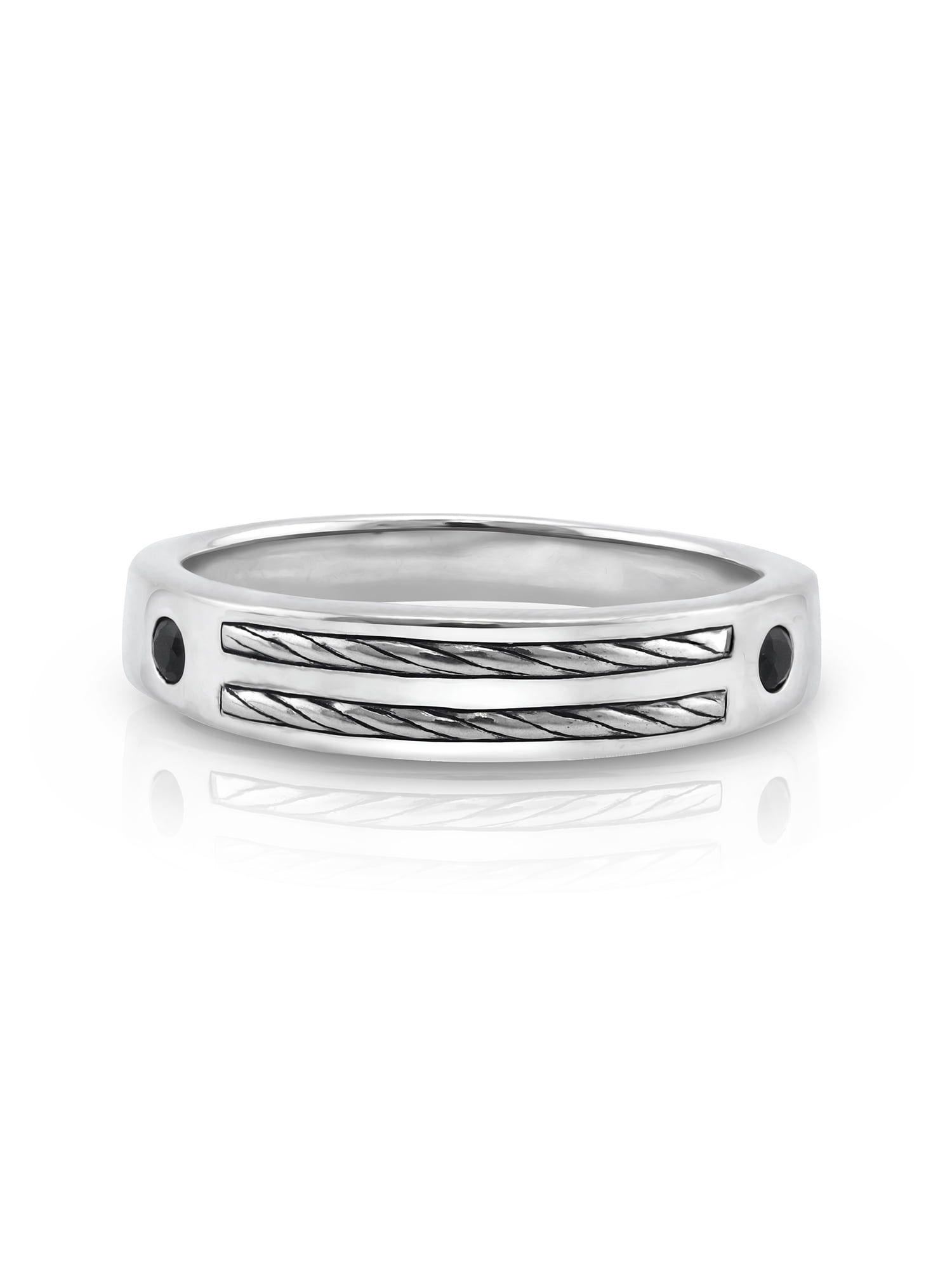 Jewels By Lux Sterling Silver Mens Round Diamond Cluster Ring 1//6 Cttw Ring Size 11
