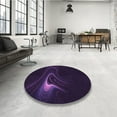 thumbnail image 4 of Ahgly Company Machine Washable Indoor Square Transitional Rebecca Purple Area Rugs, 3' Square, 4 of 7