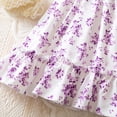 thumbnail image 6 of REDARER Floral Print Smocked Cami Dress, Bow Tie Straps Ruffle Hem Summer Party Outfit for Toddler Girls,4-5 Years, 6 of 7