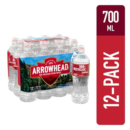 ARROWHEAD Brand 100% Mountain Spring Water, 23.7-ounce plastic sport cap bottles (Pack of 12)