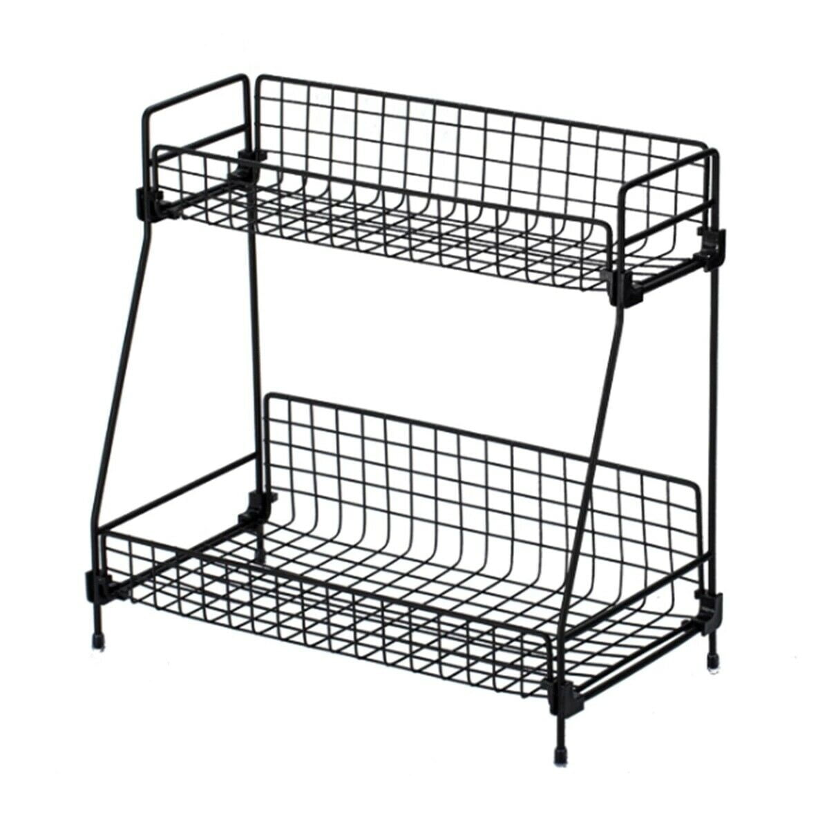 Black Makeup Organizer 2 countertop Storage Case Countertop Rack