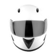 thumbnail image 4 of 1Storm Motorcycle Bike Full Face Helmet HB75 Horn Wing as Bonus Glossy White, 4 of 7