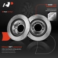 thumbnail image 5 of A-Premium 13.92 in(353.5 mm) Front Vented Disc Brake Rotors + Ceramic Pads Kit Compatible with Select Toyota and Lexus Models - Sequoia 08-21, Tundra 07-21, Land Cruiser 16-20, LX570 16-20, 6-PC Set, 5 of 8
