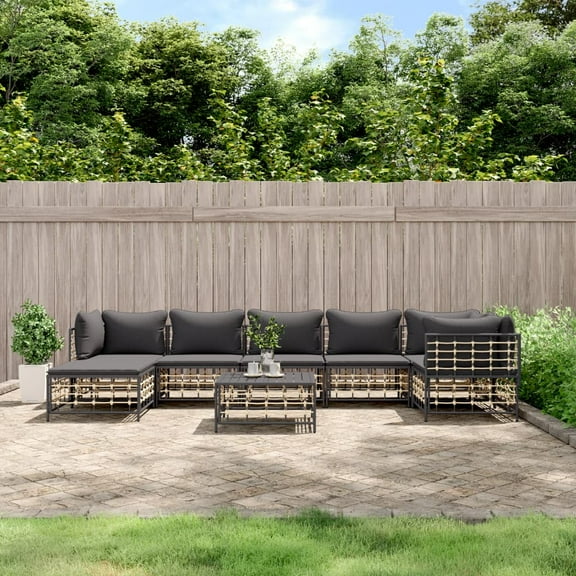 vidaXL Garden Lounge Set Anthracite
