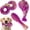 Purple, variant on Indestructible  Toys for Aggressive Chewers 3 Pack, Tough  Toys for Medium and Large Dogs, Durable   Toys for Aggressive Chewers to Keep Them Busy, Bacon Flavor, Blue
