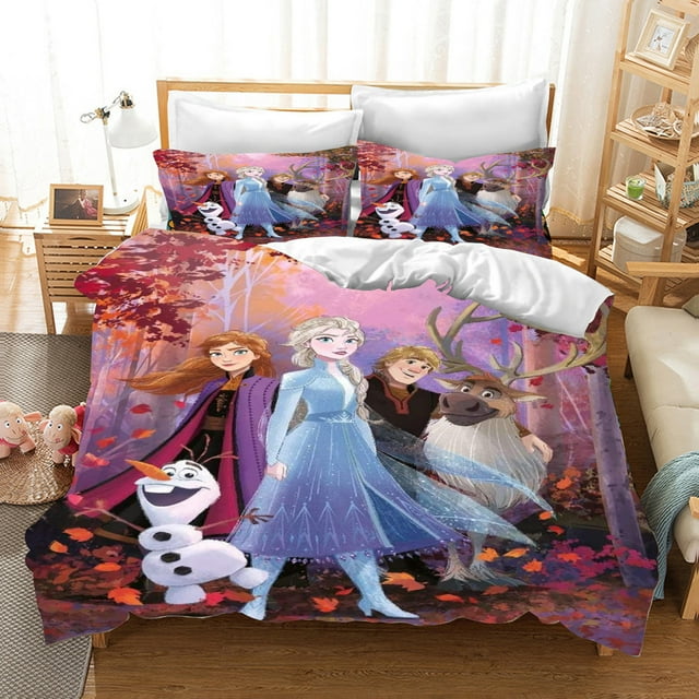 Frozen 3D Children'S Bedding Set Duvet Cover Set kingTwin Size Bedding Sets Universal, Suitable For Children And Adults
