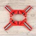 thumbnail image 3 of 90 Degree Frame Reinforce Metal Clamps Right Angle Clip Corner Holder Wood Working Hand Kit Tool, 3 of 9