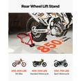 thumbnail image 3 of VEVOR Support de Moto 850 lbs Roue Arrière Spoolift Paddock Bras Swing Rouge, 3 of 9
