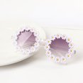 thumbnail image 3 of Stylish Round Flower Frame Sunglasses for Outdoor Beach Activities and Sun, 3 of 3