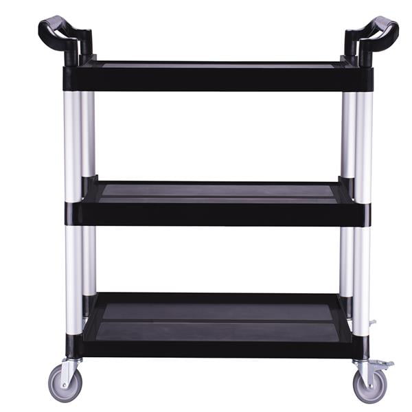 Oshion Heavy-Duty 3-Shelf Rolling Service/Utility/Push Cart 330 lbs Capacity 