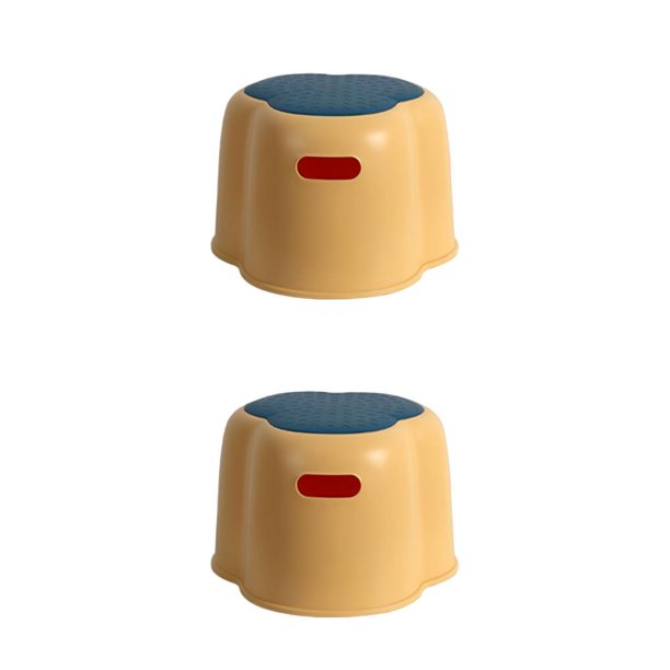 Yuarrent Reposapiés fácil de llevar y duradero para la decoración del hogar taburete antideslizante taburete antideslizante pequeña amarillo 23*22.5*13, S0424: 23*22.5*13 cm 2piezas