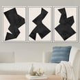 thumbnail image 2 of PixonSign Framed Canvas Print Wall Art Set Geometric Art Deco Black Polygon Variety Abstract Shapes Illustrations Modern Art Minimalism Decorative for Living Room, Bedroom, Office - 24"x36"x3 White, 2 of 5
