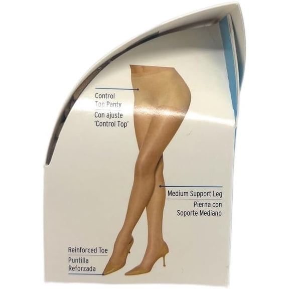 L'eggs Sheer Energy Control Top Sheer Toe Anti-Cellulite Pantyhose Packaging may varyUS, Alpha, Queen, Regular, Regular, nude