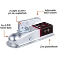 thumbnail image 2 of NBJINGYI Trailer Coupler 1-7/8" Ball 2" Width 2000 LBS, Straight Trailer Coupler, 2 of 4