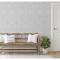 thumbnail image 3 of S4sassy Self-Stick Decorative Wallpaper, Art Deco Line Print Wall Paper, Textured Vinyl Waterproof Contact Paper, Grey, 25"x120"inch Removable Renter Friendly Wall Covering For Bedroom, Dining room, 3 of 9