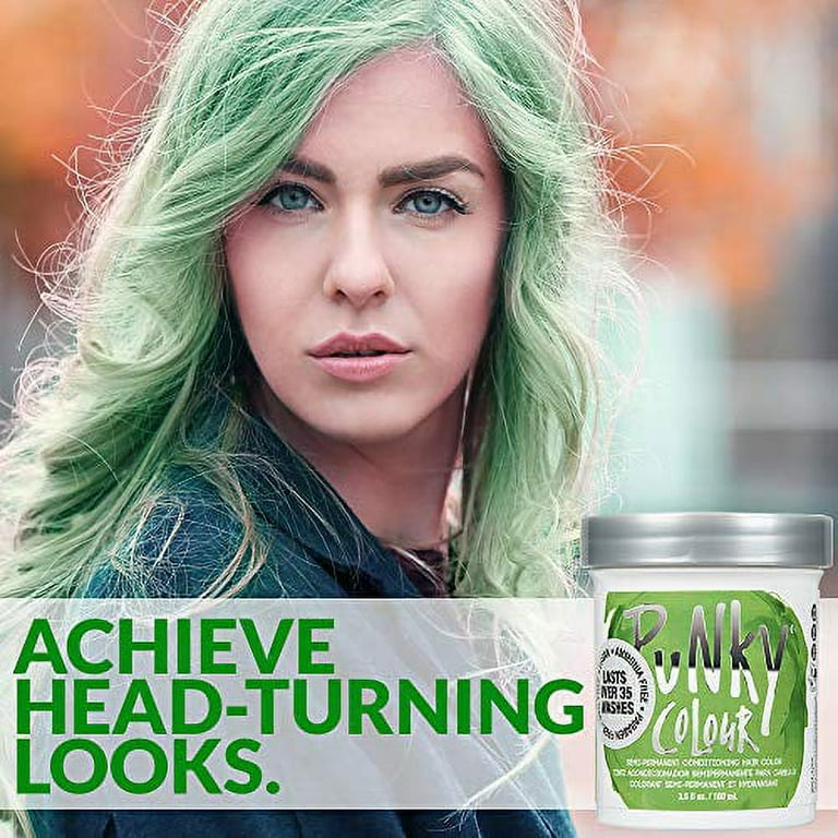 Semi permanent on sale green hair dye