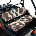 thumbnail image 2 of ZIATUBLES 2-Pack Universal Fit UTV Seat Covers, Brown Cow Print Waterproof Polyester for Kawasaki Mule 4010 3010 Bench Seats - Replacement Protector Set, Weather Resistant Accessories, 2 of 8