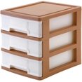 thumbnail image 1 of HELIAHOO Desktop Storage Drawer with 3 Drawers,Small Plastic Drawers Organizer,Desk Organizers,Office Desk Plastic Storage Rack with Drawers,for Desk, Storing Craft, Accessory, Stationery CJ915-58152, 1 of 7