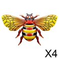 thumbnail image 1 of 4x Escultura De Abejas Para Pared, Arte De Pared, Insectos, Sala De Estar, Artesanía De Metal, Decoración Para El Hogar Al Aire Libre, 1 of 10