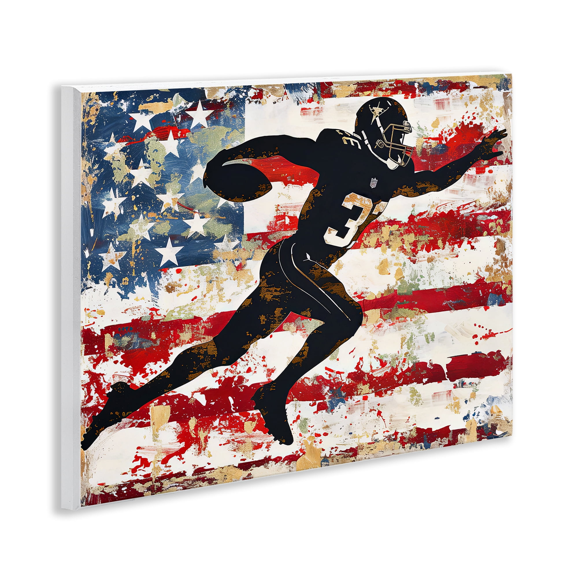Stupell Industries Gridiron Glory Player Wall Plaque Art, design by Ray Powers