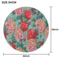 thumbnail image 6 of Pioneer Flower Floral Print Pattern Round Tablecloth 60"x60",Wrinkle Wipeable Table Cloth for Kitchen Dining Room Picnic Patio Party, 6 of 6