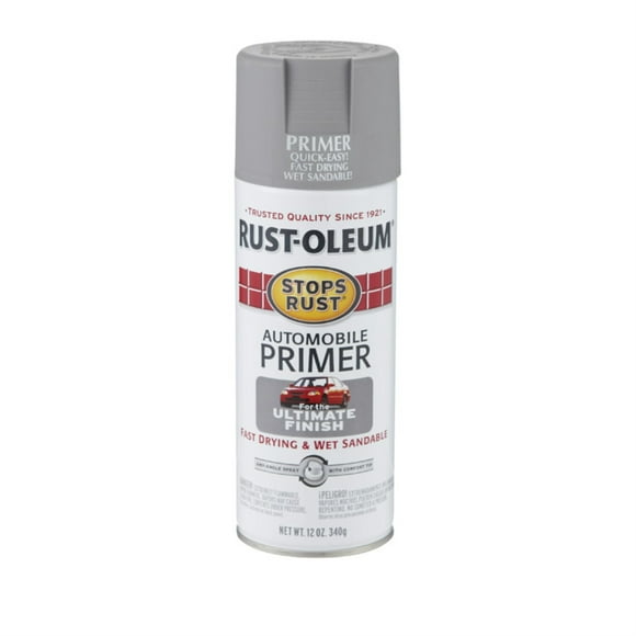 Rust-Oleum 2081830 Apprêt Automobile Anti-Rouille, 12 Fl Oz (Lot de 1), Gris Pâle, 128