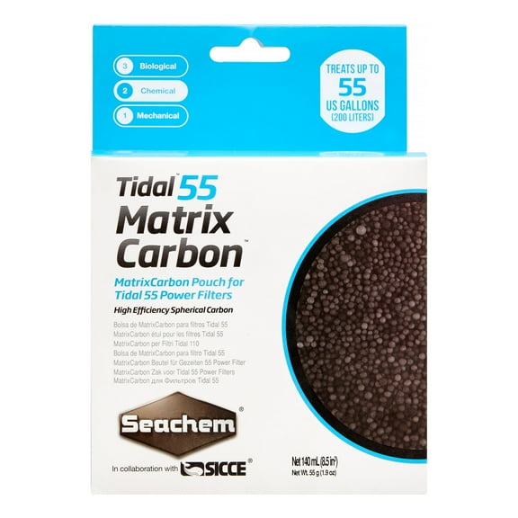 Seachem Tidal 55 Matrix Carbon Aquarium Filters, 4,7 Oz