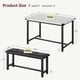 thumbnail image 2 of Historyli Juego de mesa de comedor para 4,mesa de cocina con 2 bancos tapizados,juego de mesa de comedor rectangular,juego de mesa de cocina de 3 piezas para espacios pequeños, 2 of 8