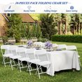 thumbnail image 2 of Gartooo 10 Pack Folding Plastic Chairs Set, Portable Commercial Chair with Steel Frame for Party Wedding Events Office Indoor Outdoor(White), 2 of 7
